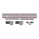 Kit Adesivos Fiat Uno 1.6r mpfi 94 Kit Faixas Uno16r Ck